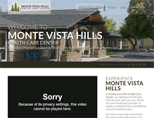 Tablet Screenshot of montevistahills.com